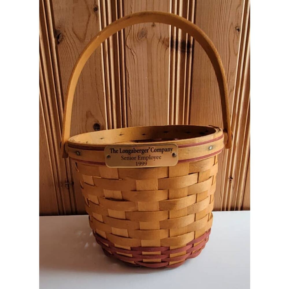The Longaberger Company Senior Employee 1999 Round Basket Vintage Rare